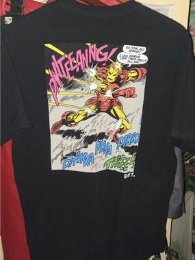BAIT Iron Man Comic Graphic Tee - Black